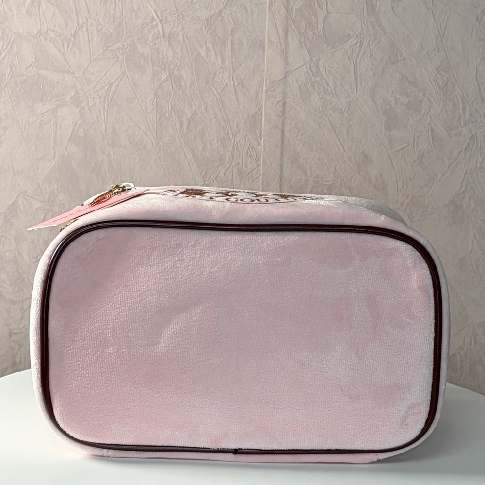 Juicy Couture Pink Cosmetic Bag Travel Case Train Case with Scottie Dogs - Picture 6 of 10